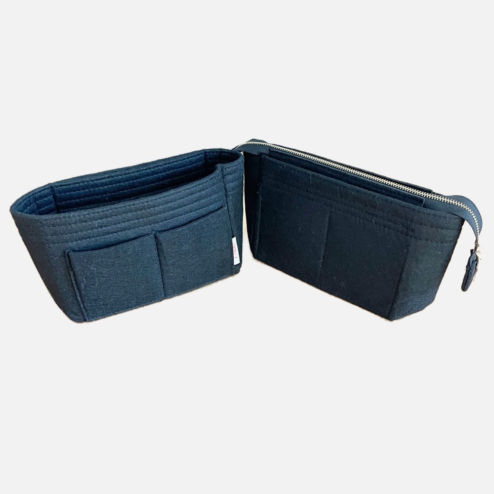 Bag Organizer Insert Set of 2 Black